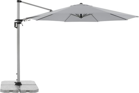 Thumbnail - DOPPLER Sonnenschirm »Active«, ØxH: 366 x 260cm, Sonnenschutzfaktor: 50+ - grau