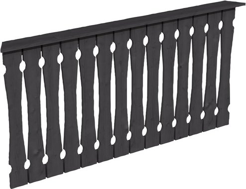 SKANHOLZ Brüstung, B x H: 78,5 x 96 cm, Holz, Farbe: schiefergrau