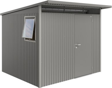 BIOHORT Gerätehaus »AvantGarde«, BxHxT: 260 x 218 x 260 cm (Aufstellmaße), Stahl - grau