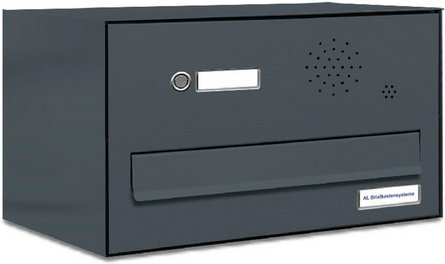 AL BRIEFKASTENSYSTEME Briefkasten, Parteien: 1, BxHxT: 38,5 x 23 x 27,5 cm - grau