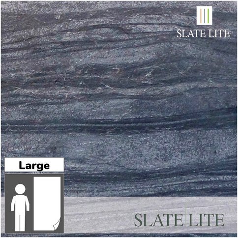 SlateLite Marmorsteinfurnier »Dark Creek«, bunt, Leicht-Schiefer - grau