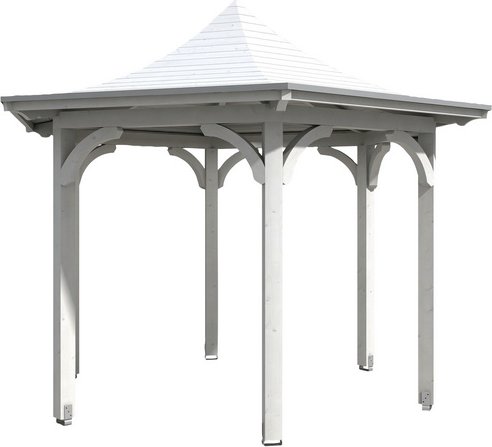 SKANHOLZ Pavillon »Versailles«, Zeltdach, sechseckig, BxHxT: 418 x 332 x 360 cm - weiss