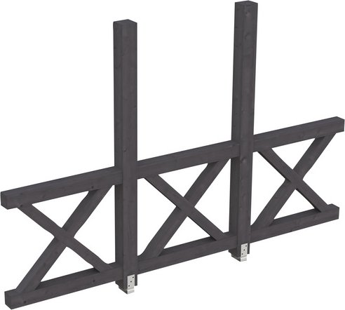 SKANHOLZ Seitenwand, B x H: 78,5 x 210 cm, Holz, Farbe: schiefergrau