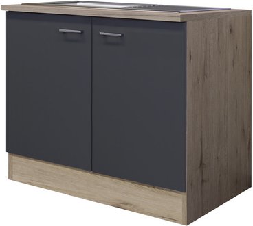 Flex-Well Spülenunterschrank »Morena«, San Remo Eichefarben / basaltgrau