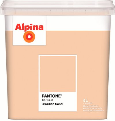 ALPINA Wandfarbe »PANTONE«, Brazilian Sand, matt, 5 l - beige