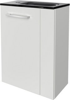 FACKELMANN Waschbeckenunterschrank »SBC Gäste Bad«, links, weiss, BxHxT: 44 x 60 x 24,3 cm