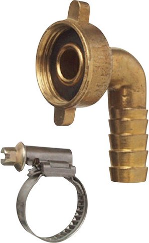 WELLWATER Schlauchverschraubung, Messing, Innengewinde: 3/4" - goldfarben