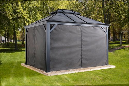 SOJAG Seitenteile »Mykonos«, Breite: 484 cm, Polyester, anthrazit - grau