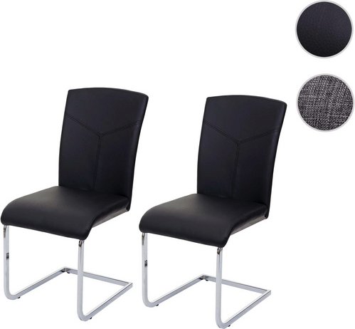 Thumbnail - MVG Esszimmerstuhl »MVG-F36«, 2er-Set, Abgerundete Ecken - schwarz