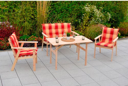 MERXX Gartenmöbelset »Sylt«, 8-tlg., Kiefer, unbehandelt - braun