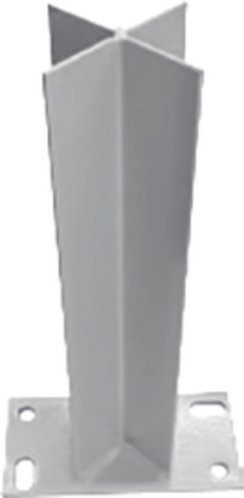 Pfostenträger, TxBxH: 8 x 16 x 30 cm, zum Aufschrauben, für Dius,Ibiza,Moglia - silberfarben