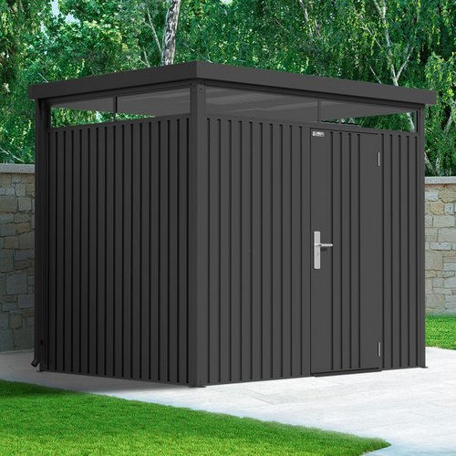 Mr. GARDENER Gartenhaus, Metall, BxHxT: 254 x 218 x 194 cm (Außenmaße) - grau