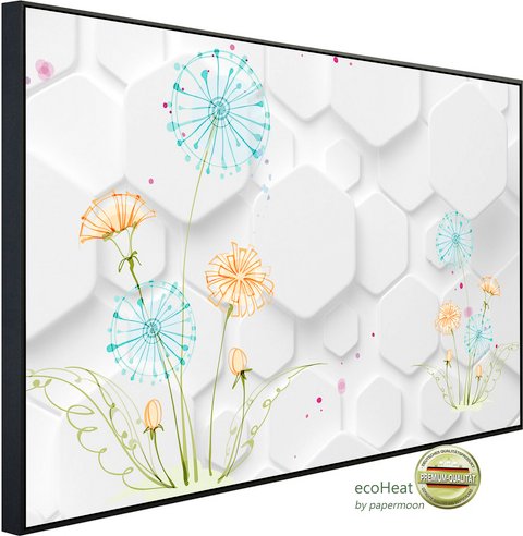 Thumbnail - papermoon Infrarotheizung »EcoHeat - Muster mit Blumen«, Matt-Effekt - bunt