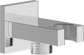 Chris Bergen Wandanschlussbogen, Messing, chrom, mit Rückflussverhinderer - silberfarben