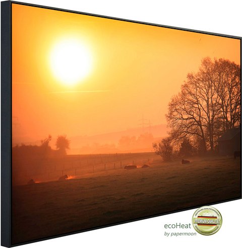 Thumbnail - papermoon Infrarotheizung »EcoHeat - Sonniger nebliger Sonnenaufgang«, Matt-Effekt - bunt