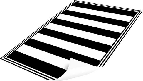 mySPOTTI Vinyl Teppich »Perry«, BxL:65 cm x 85 cm, schwarz|weiß