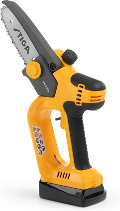 STIGA Akku-Kettensäge »100«, 20 V , Schwertlänge: 13 cm, 300 W, inkl. 2 Ah Akku und praktischem Koffer - gelb