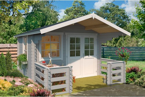 LASITA MAJA Gartenhaus »Lola«, BxHxT: x 245,1 x cm (Außenmaße inkl. Dachüberstand), Holz - grau