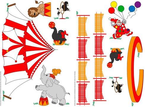 Thumbnail - WIZARD+GENIUS Wandtattoo »Kinderzimmer«, BxH: 60 x 35 cm - bunt