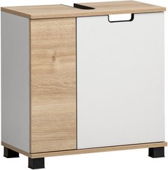 SCHILDMEYER Waschbeckenunterschrank »Emmik«, BxH: 59,8 x 62,4 cm, weiß eiche - weiss