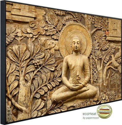 Thumbnail - papermoon Infrarotheizung »EcoHeat - Buddah «, Matt-Effekt - bunt