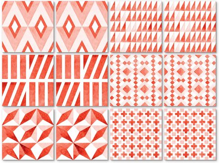 K&L Wall Art Fliesenaufkleber »Geometrische Muster«, selbstklebend