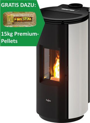PEGASO Pelletofen »Floyd 7.0«, weiß, Stahl, 7 kW - weiss