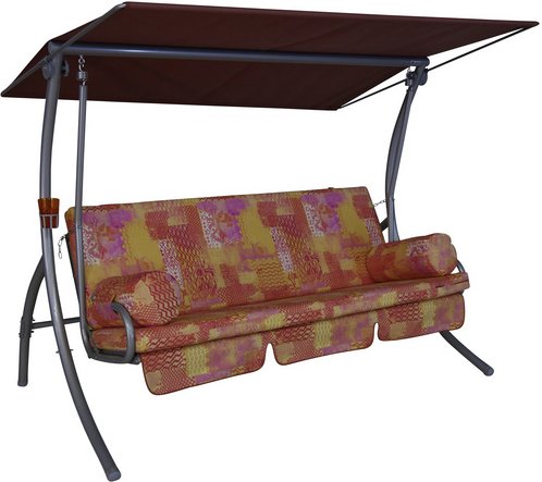 ANGERER FREIZEITMÖBEL Hollywoodschaukel »Dream«, 3-Sitzer, inkl. Auflagen - bunt
