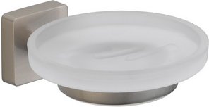 LENZ Seifenschale »SKY«, Nickel-matt, Montageart: Kleben oder Bohren - silberfarben