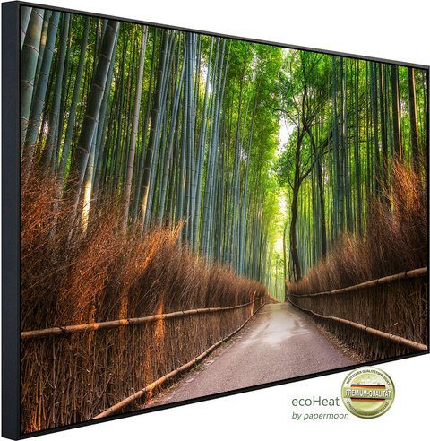 Thumbnail - papermoon Infrarotheizung »EcoHeat - Bambushain von Kyoto«, Matt-Effekt - bunt