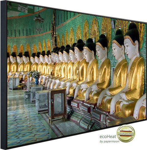 papermoon Infrarotheizung »EcoHeat - U Min Thonze Buddhas«, Matt-Effekt - bunt