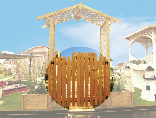 PROMADINO Tür, BxHxT: 105 x 100 x 3 cm, braunbeige, Holz