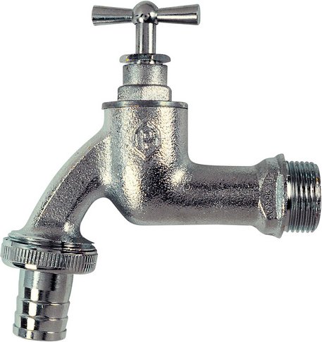 Mr. GARDENER Auslaufventil, Messing - silberfarben