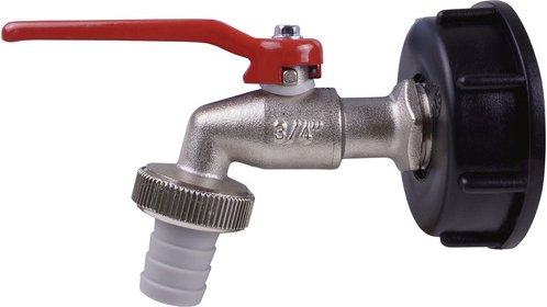 Mr. GARDENER IBC-Auslaufhahn, Messing - silberfarben