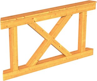 SKANHOLZ Brüstung, BxH: 78,5 x 84 cm, natur, Holz