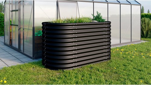 VITAVIA Hochbeet »Terra 858«, BxHxL: 82,1 x 85,8 x 162,1 cm, Zincalume® - schwarz