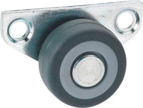 DÖRNER+HELMER Seitenrolle, Thermoplastischer Kunststoff (TPE), schwarz, mit Platte