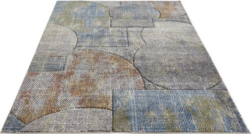 LUXORLIVING Teppich »Torrent«, 120x170 cm, blau-multi - grau