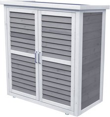 Thumbnail - LECO Gartenschrank »MOMO«, BxTxH: 87 x 47 x 95 cm, rechteckig - grau