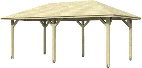 SKANHOLZ Pavillon »Orleans 1«, Zeltdach, viereckig, BxHxT: 374 x 314 x 656 cm - beige