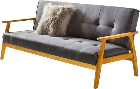 Thumbnail - SalesFever Schlafsofa, Breite: 190 cm, dunkelgrau