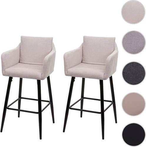 MVG Barhocker »MVG-H93«, 2er-Set, Bequeme Sitzpolsterung - braun