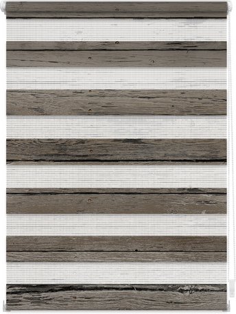 Lichtblick Duo-Rollo, Klemmfix, B x L: 45 x 150 cm, Bretter Vintage, braun
