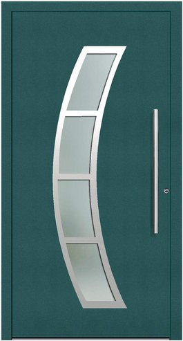 KNOCK Flügelüberdeckende Kunstoff-Haustür »Terra«, moosgrün - gruen