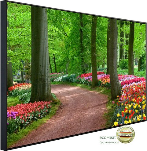 papermoon Infrarotheizung »EcoHeat - Tulpen Frühlingslandschaft«, Matt-Effekt - bunt