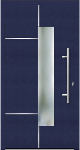 KNOCK Flügelüberdeckende Kunstoff-Haustür »Terra«, stahlblau