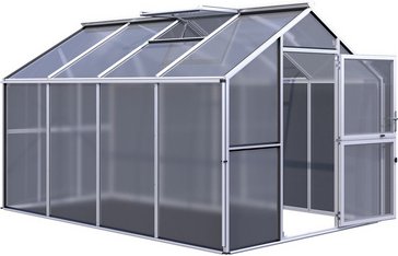KGT Gewächshaus »Novum«, 11,14 m², silberfarben