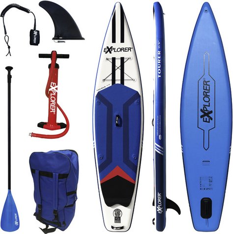 EXPLORER Stand-Up-Paddleset »TOURER 11.6«, BxHxL: 81 x 15 x 350 cm - blau