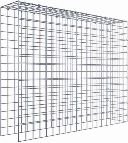 Gabiona Gabione, silbergrau, Maschenweite 5 cm x 5 cm, C-Ring - silberfarben