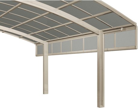XIMAX Carport Zubehör »Seitenwand«, B x H: 6 x 49,5 cm, edelstahlfarben - silberfarben